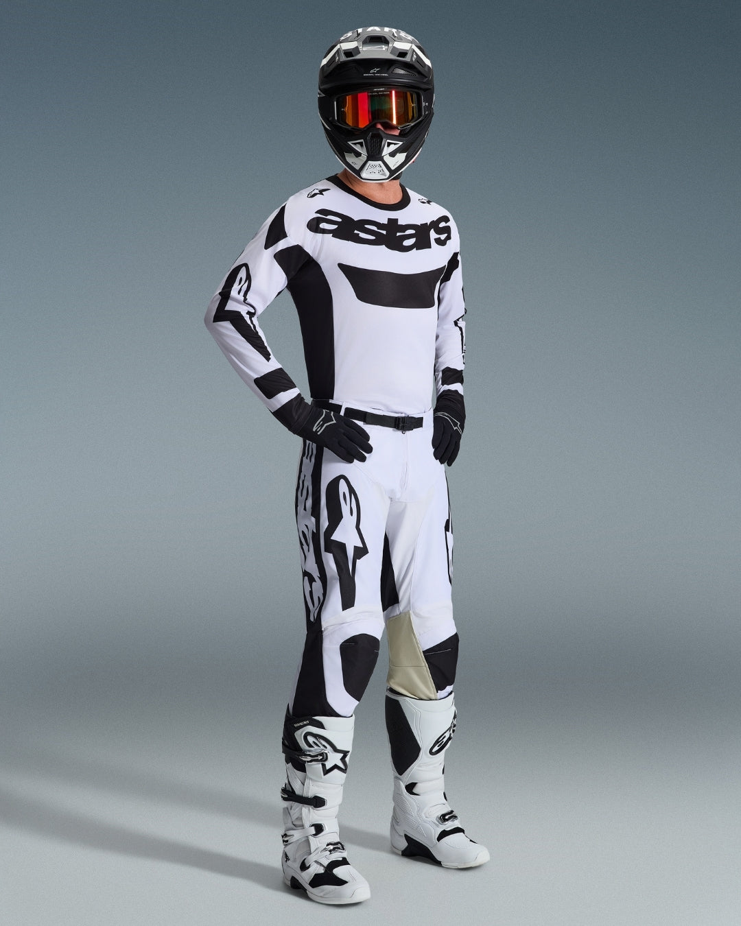 Pantalon Alpinestars Racer Riway - Blanc/Noir