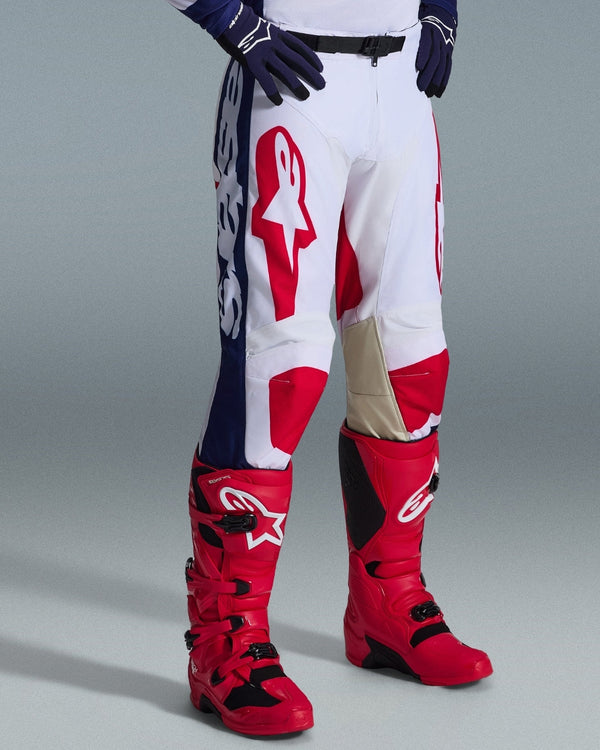 Pantalon Alpinestars Racer Riway - Blanc/Bleu/Rouge