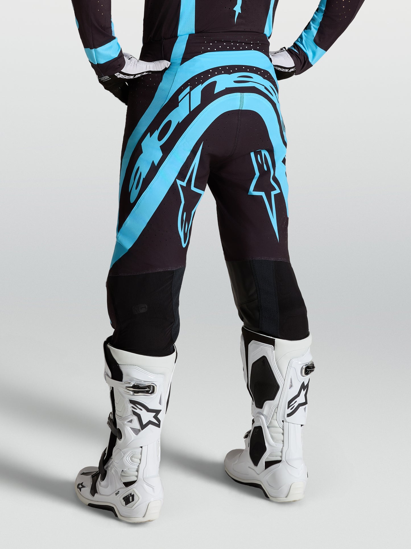 Pantaloni Alpinestars Supertech Vesta - Nero/Turchese