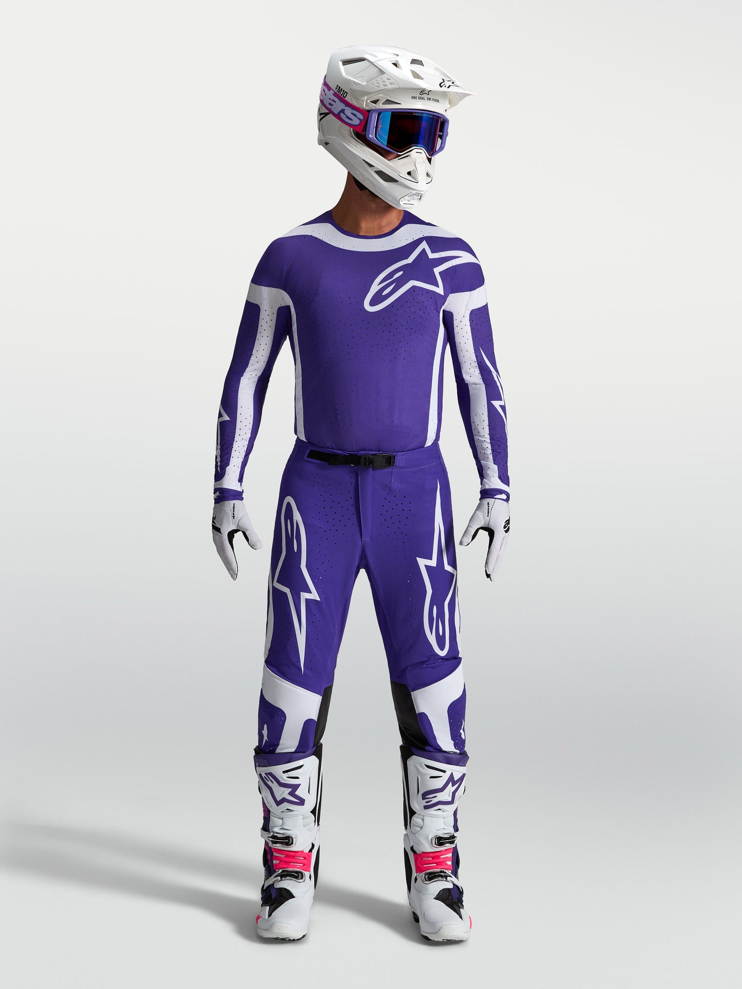 Pantalon Alpinestars Supertech Vesta - Bleu foncé/Blanc