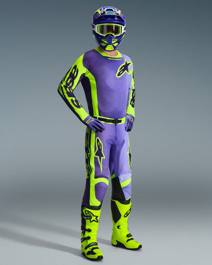 Pantalon Alpinestars Racer Portl - Violet/Jaune Fluo