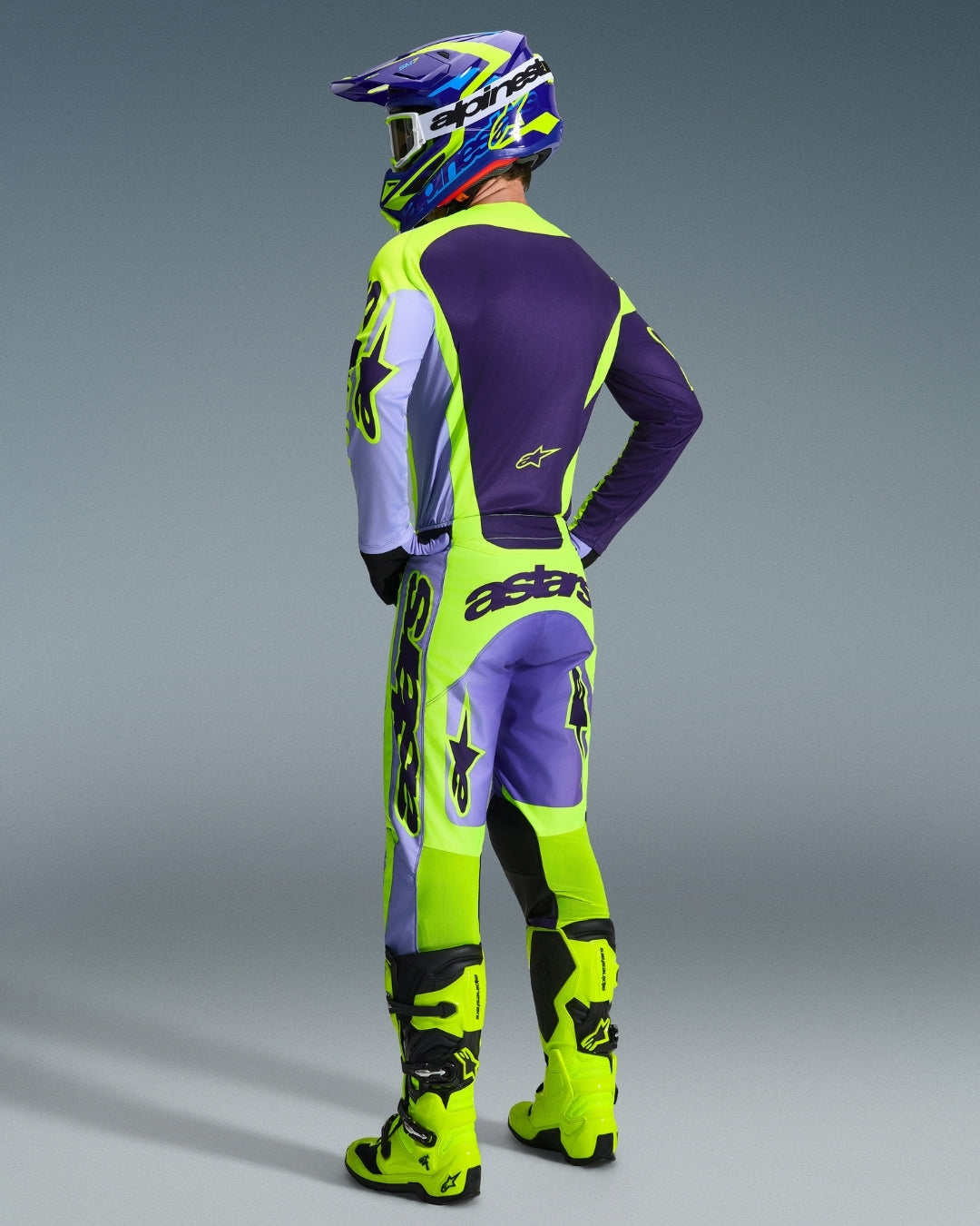 Pantalon Alpinestars Racer Portl - Violet/Jaune Fluo