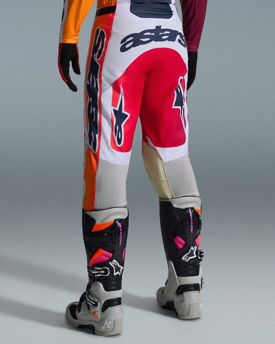 Pantalon Alpinestars Racer Portl - Rouge/Gris clair/Gris foncé