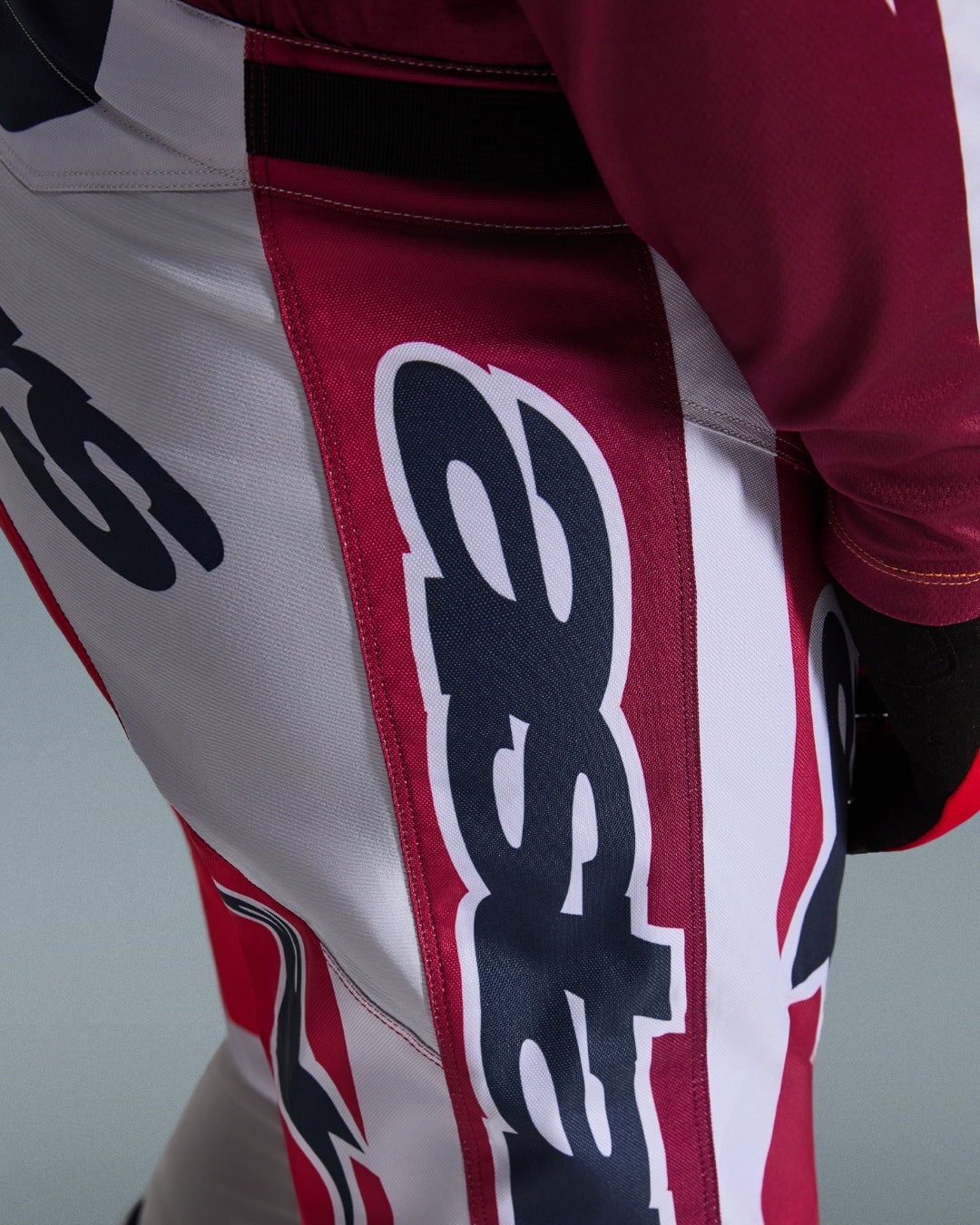 Pantalon Alpinestars Racer Portl - Rouge/Gris clair/Gris foncé