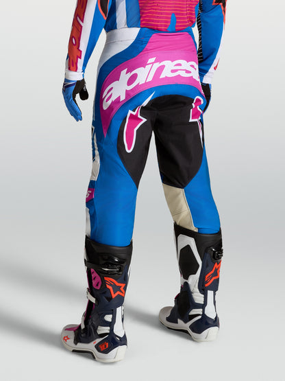 Pantalon Alpinestars Techstar Maven - Blanc/Corail/Bleu Blithe