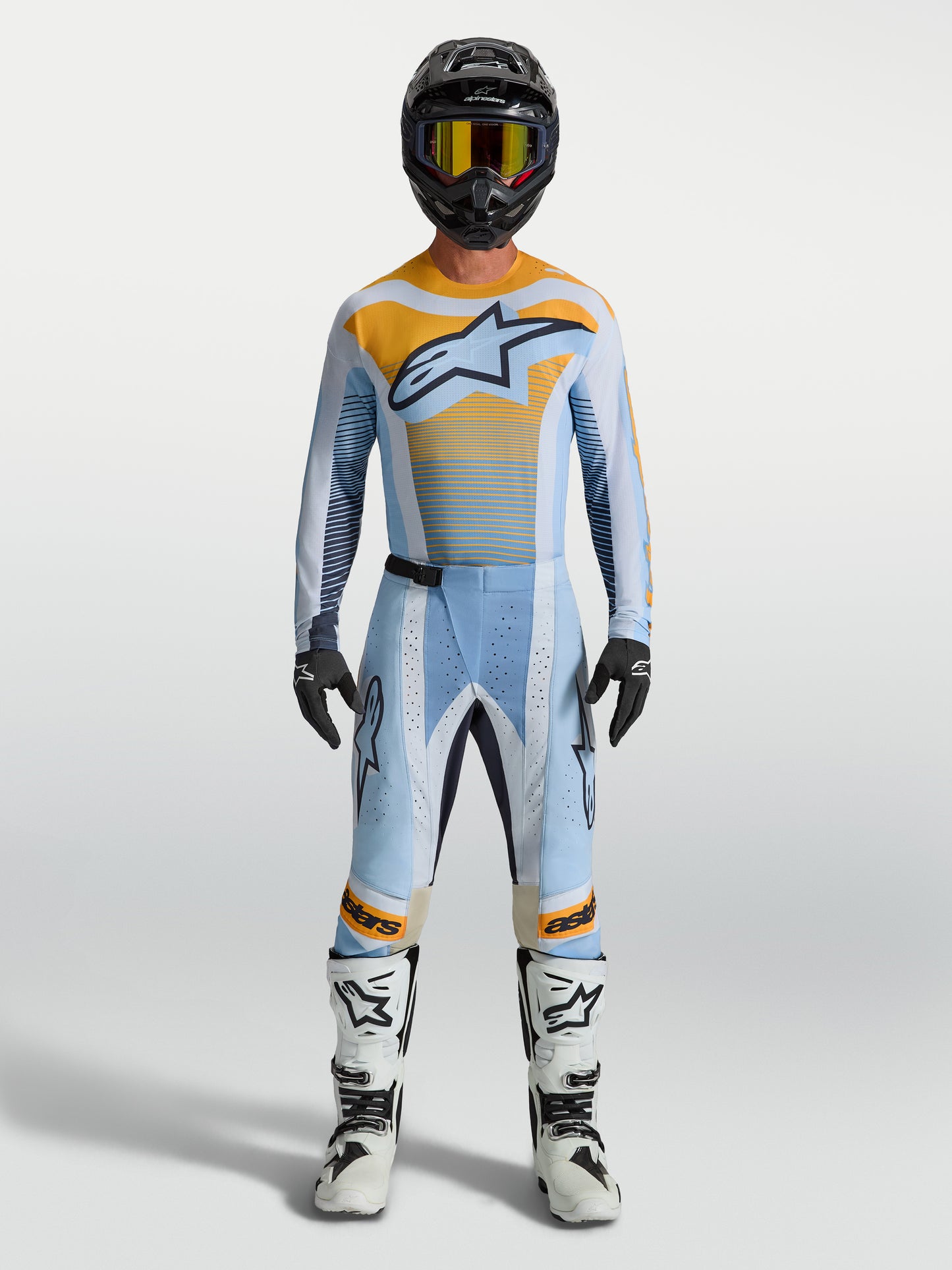 Alpinestars Techstar Maven Pants - Dust Blue/Tangerine/Black