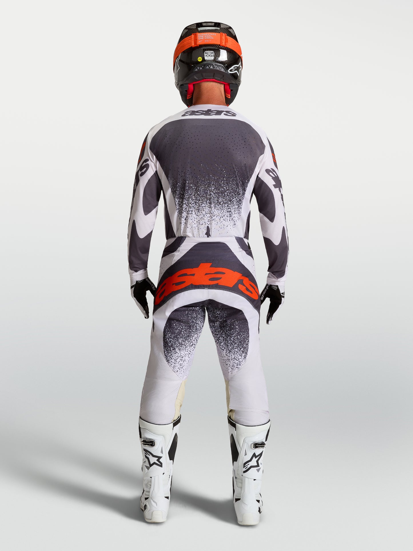 Alpinestars Techstar Swan Hose - Helllila/Dunkelgrau/Rot Fluo