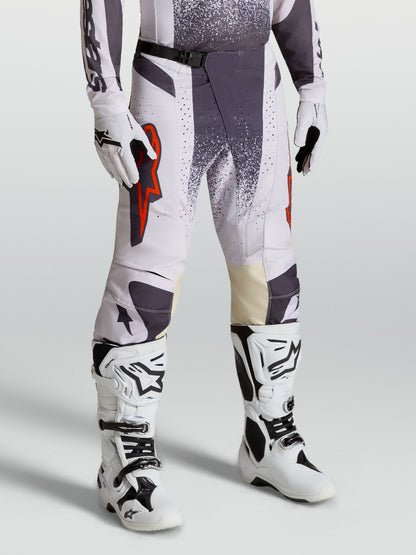Alpinestars Techstar Swan Hose - Helllila/Dunkelgrau/Rot Fluo