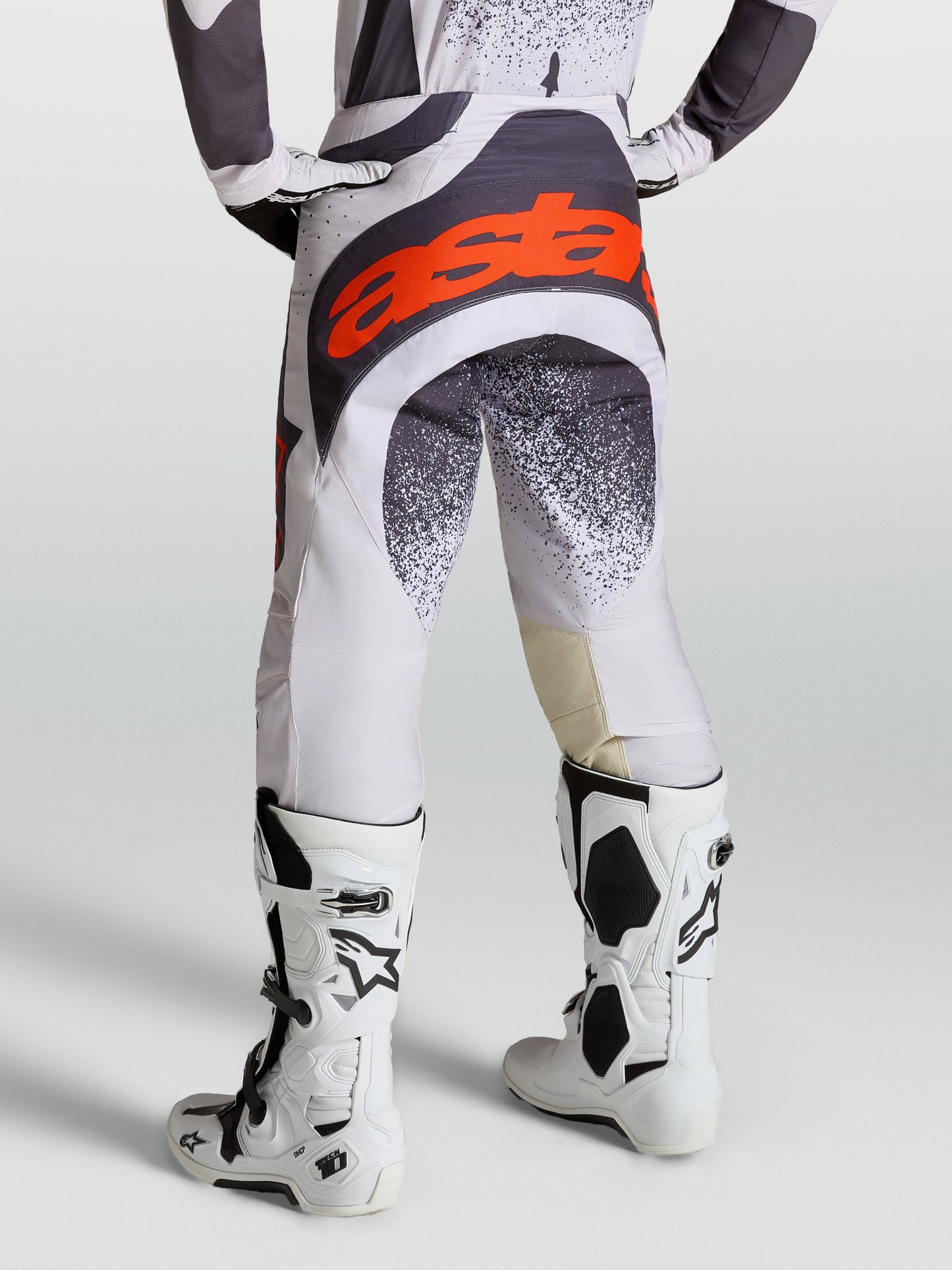 Alpinestars Techstar Swan Hose - Helllila/Dunkelgrau/Rot Fluo