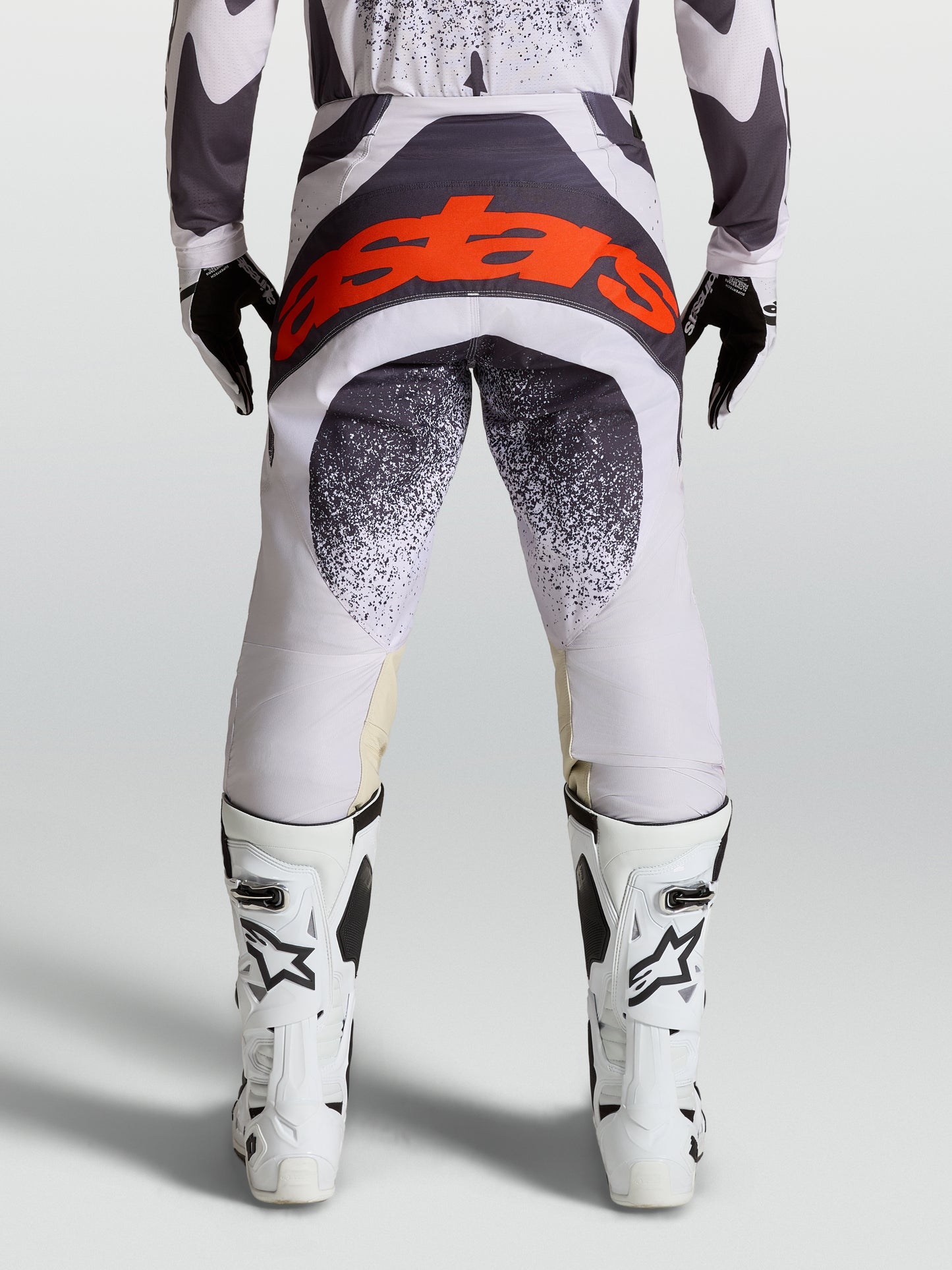 Alpinestars Techstar Swan Hose - Helllila/Dunkelgrau/Rot Fluo