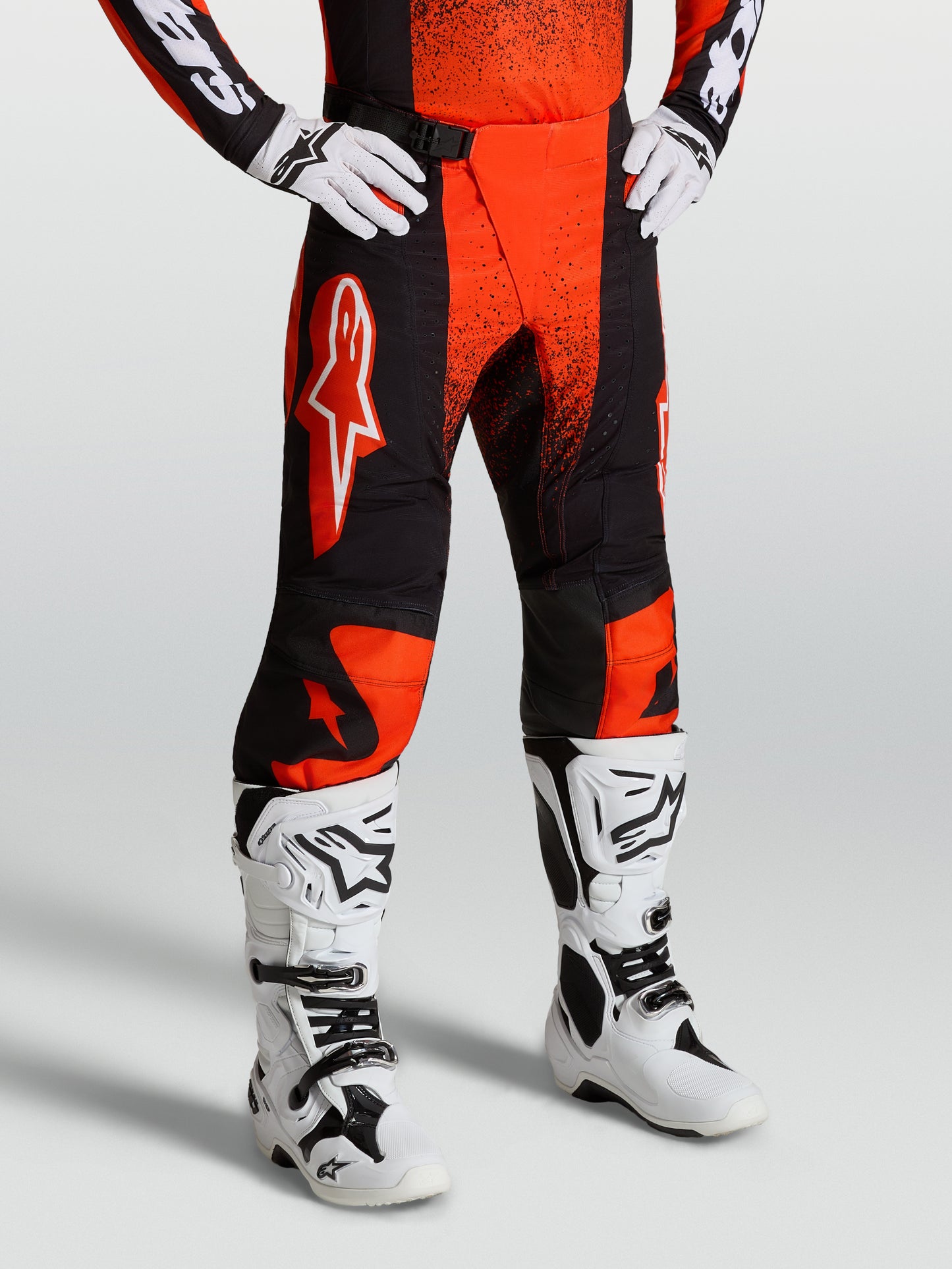 Alpinestars Techstar Swan Hose - Cardinal Rot/Schwarz/Weiß