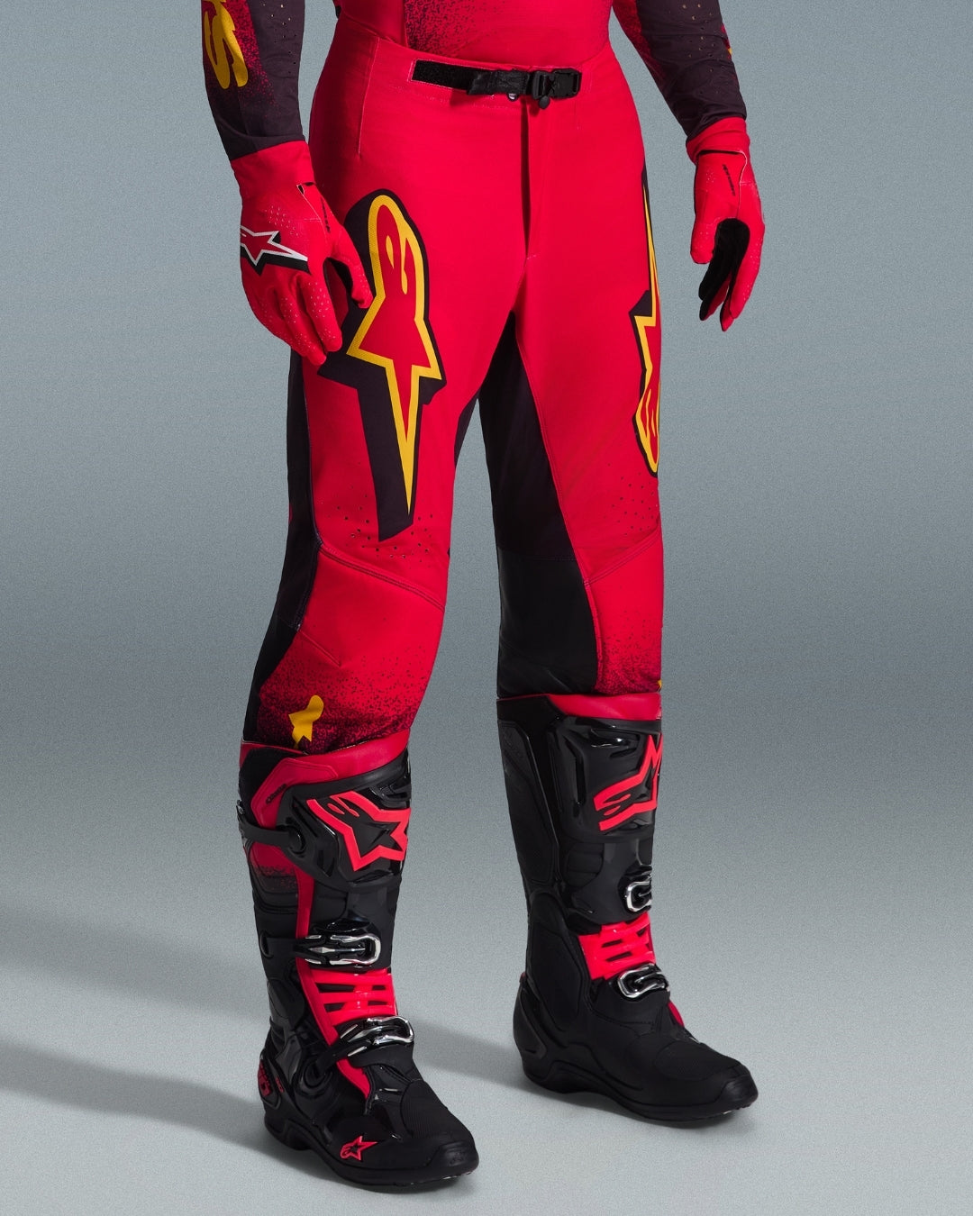 Pantalon Alpinestars Supertech Scenz - Rouge/Noir/Jaune