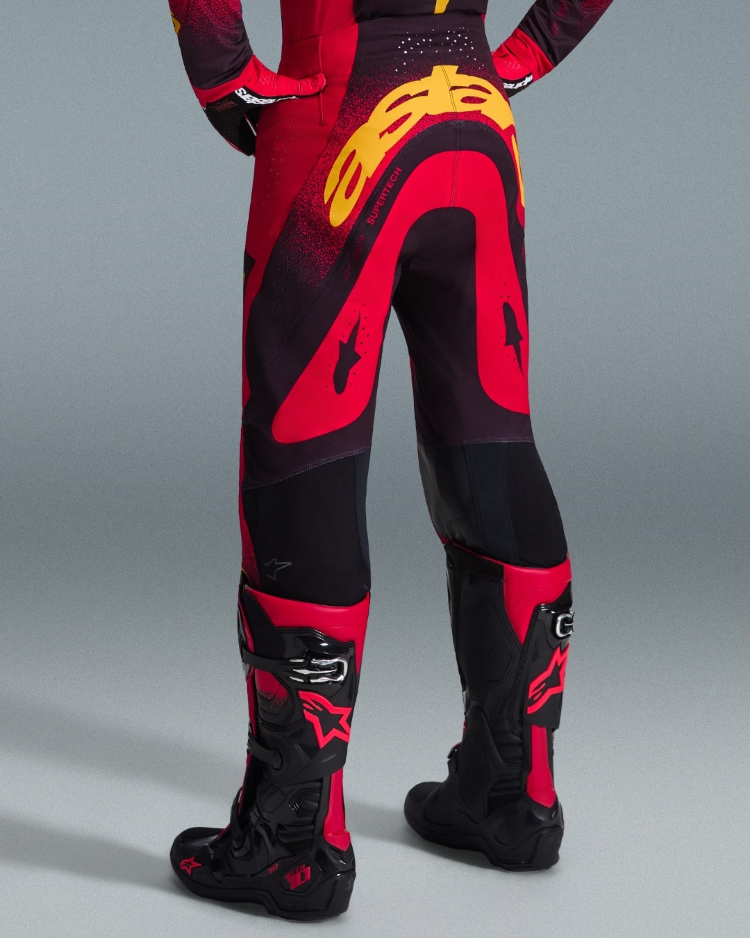 Pantalon Alpinestars Supertech Scenz - Rouge/Noir/Jaune