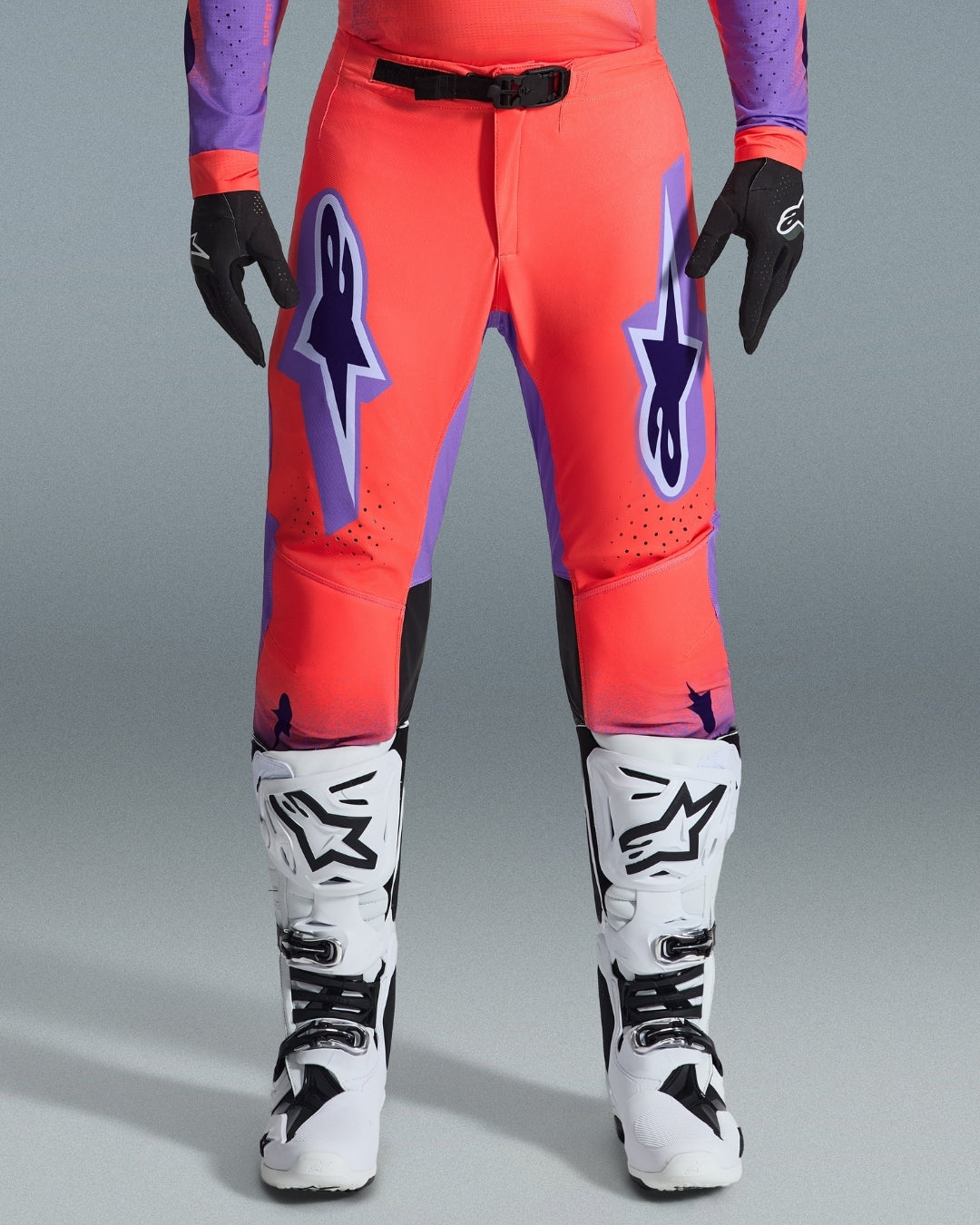 Pantalon Alpinestars Supertech Scenz - Orange Fluo/Violet