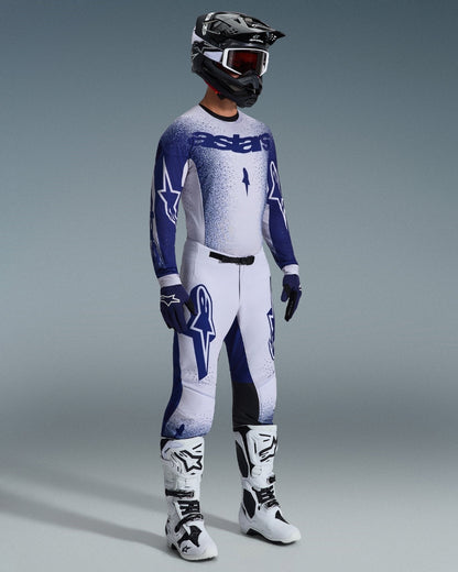 Pantalon Alpinestars Supertech Scenz - Gris clair/Bleu foncé