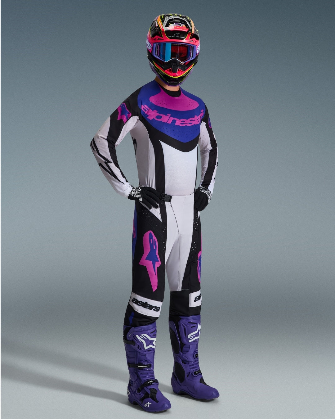 Pantalon Alpinestars Techstar Knif - Noir/Gris clair/Violet