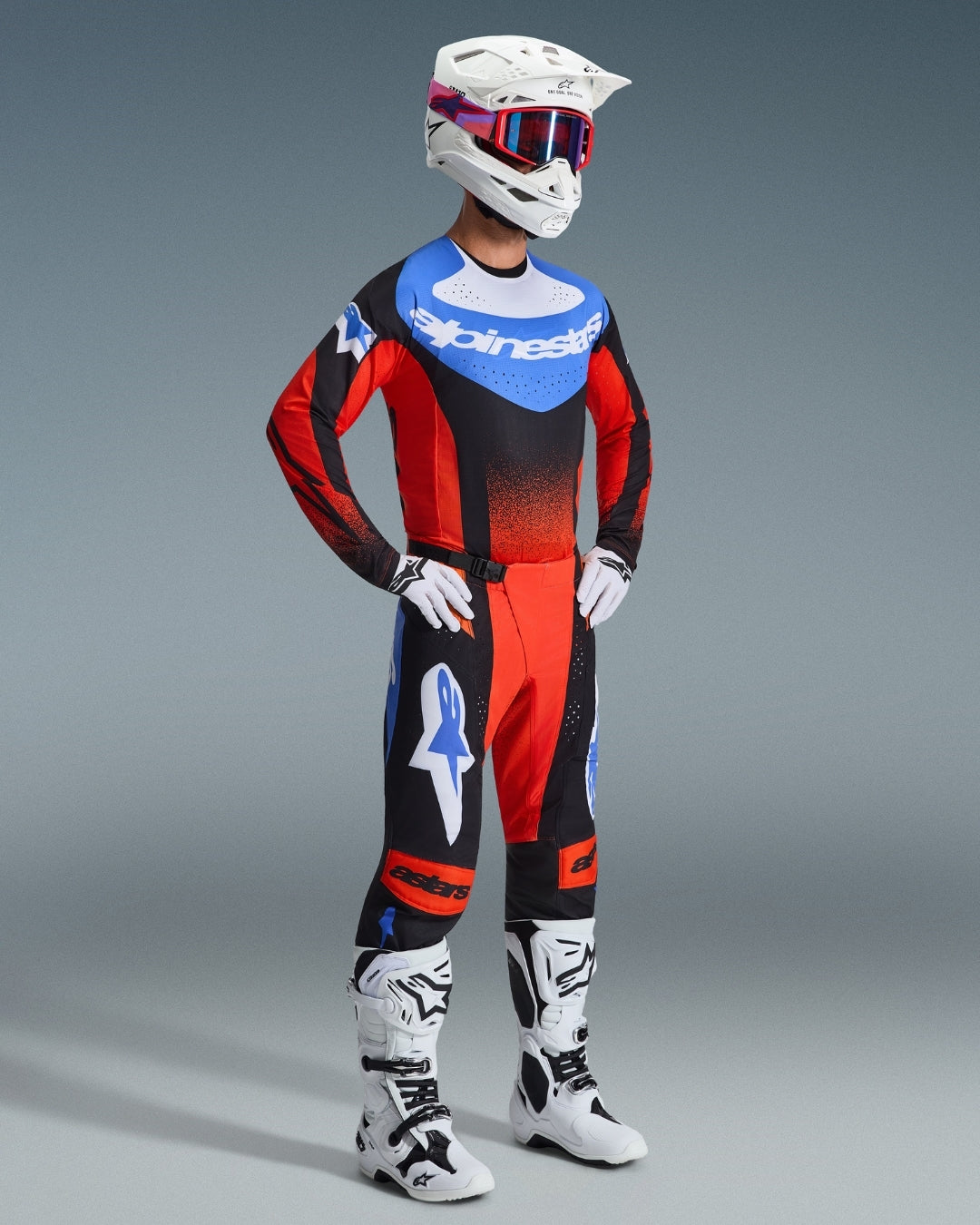 Pantalon Alpinestars Techstar Knif - Orange/Noir/Bleu UCLA