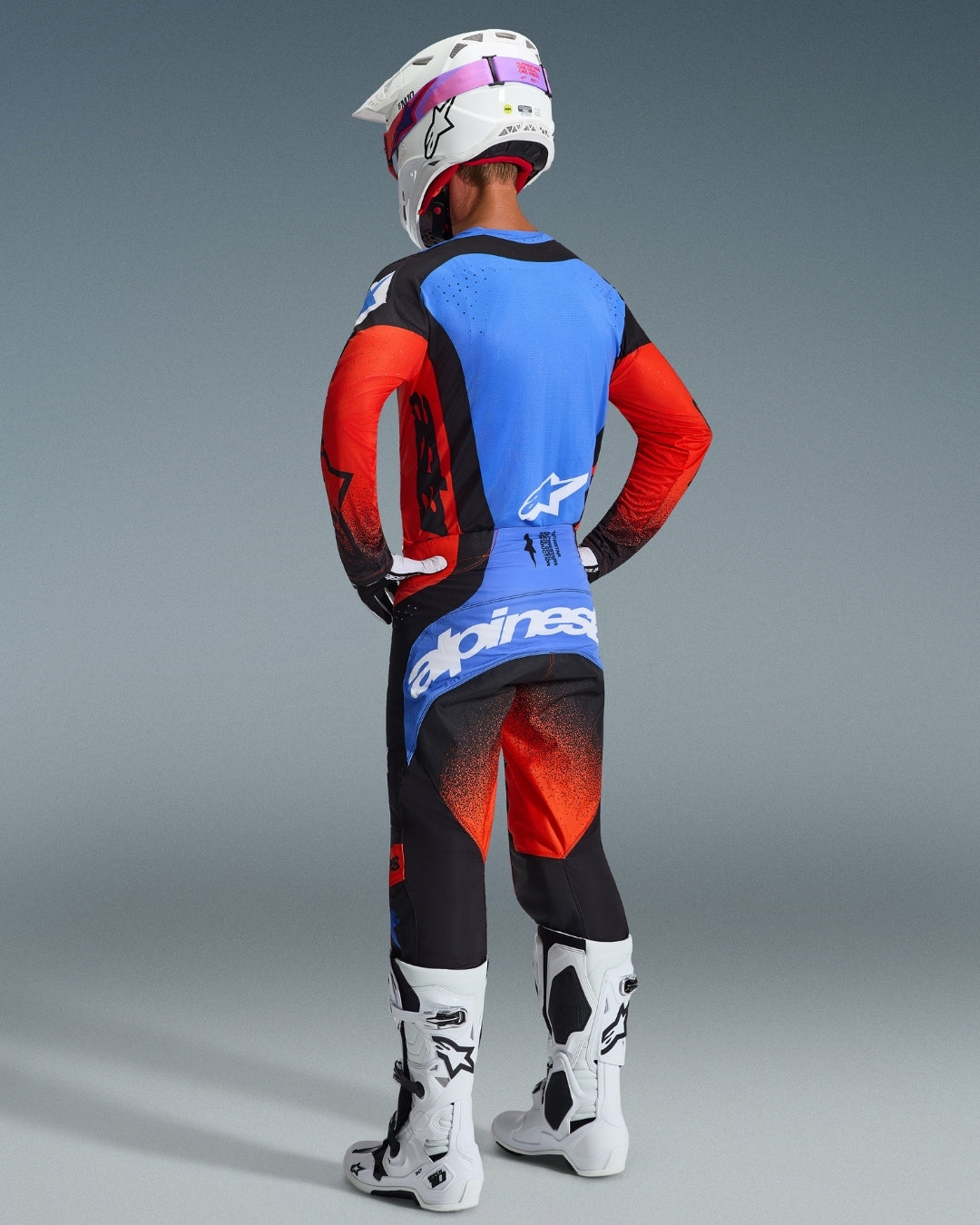 Pantalon Alpinestars Techstar Knif - Orange/Noir/Bleu UCLA