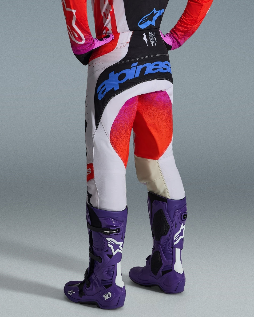 Pantalon Alpinestars Techstar Knif - Gris clair/Orange Fluo/Noir