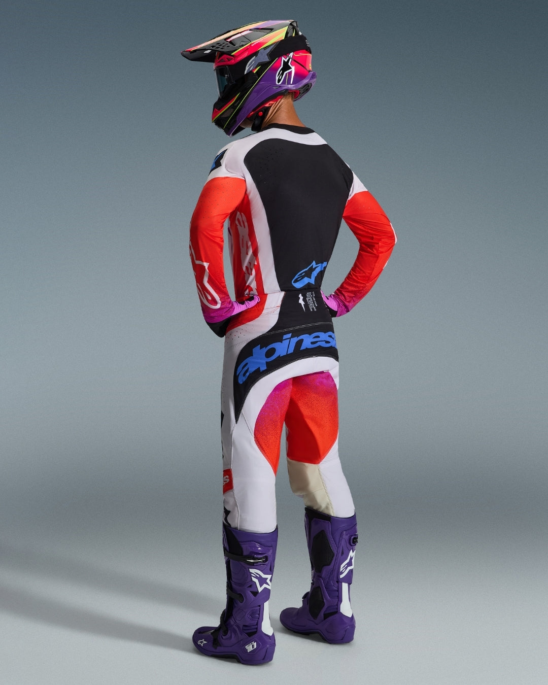 Pantalon Alpinestars Techstar Knif - Gris clair/Orange Fluo/Noir