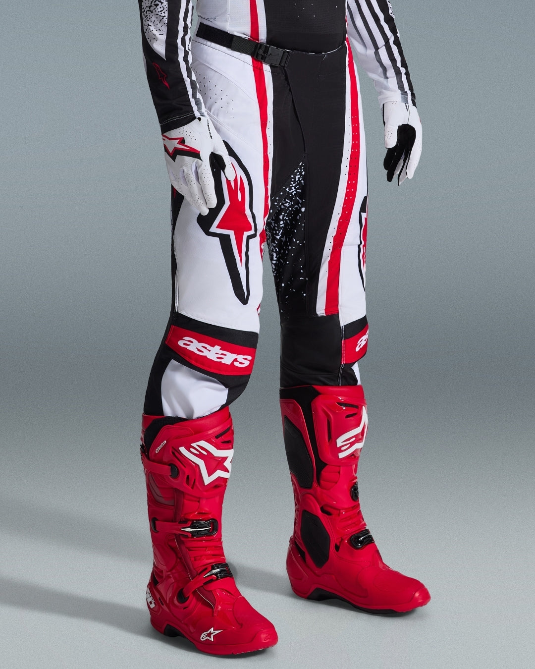 Pantalon Alpinestars Techstar Nomur - Noir/Blanc/Rouge