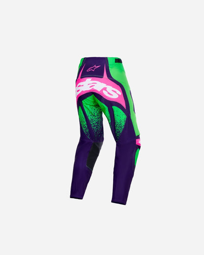Pantalon Alpinestars Techstar Nomur - Violet foncé/Vert/Rose Fluo