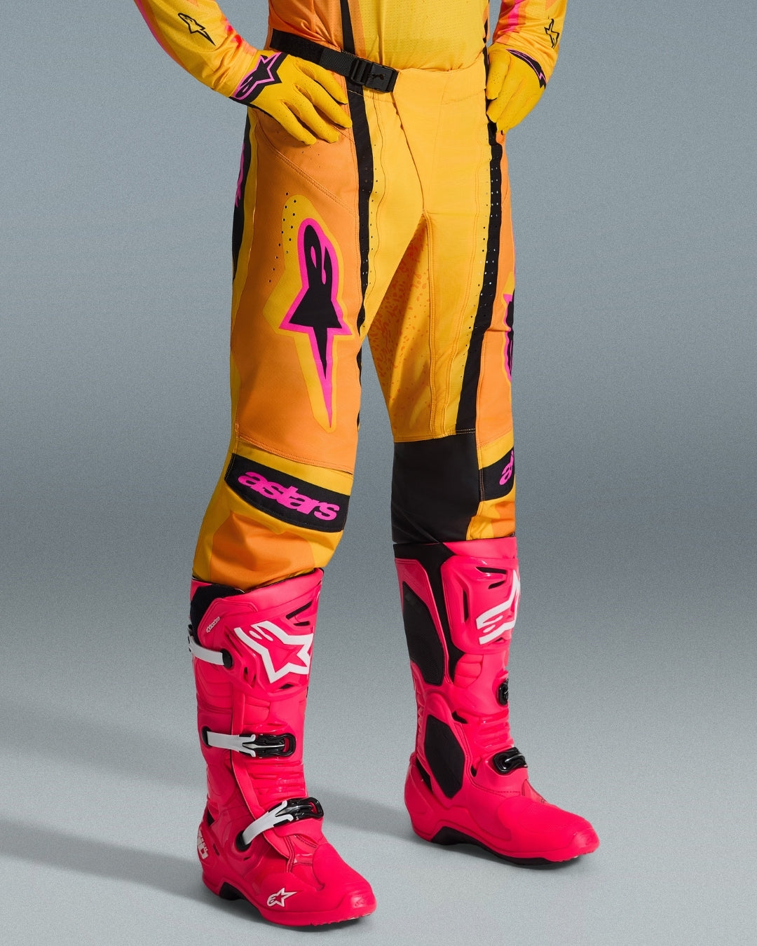 Pantalon Alpinestars Techstar Nomur - Orange/Jaune/Rose