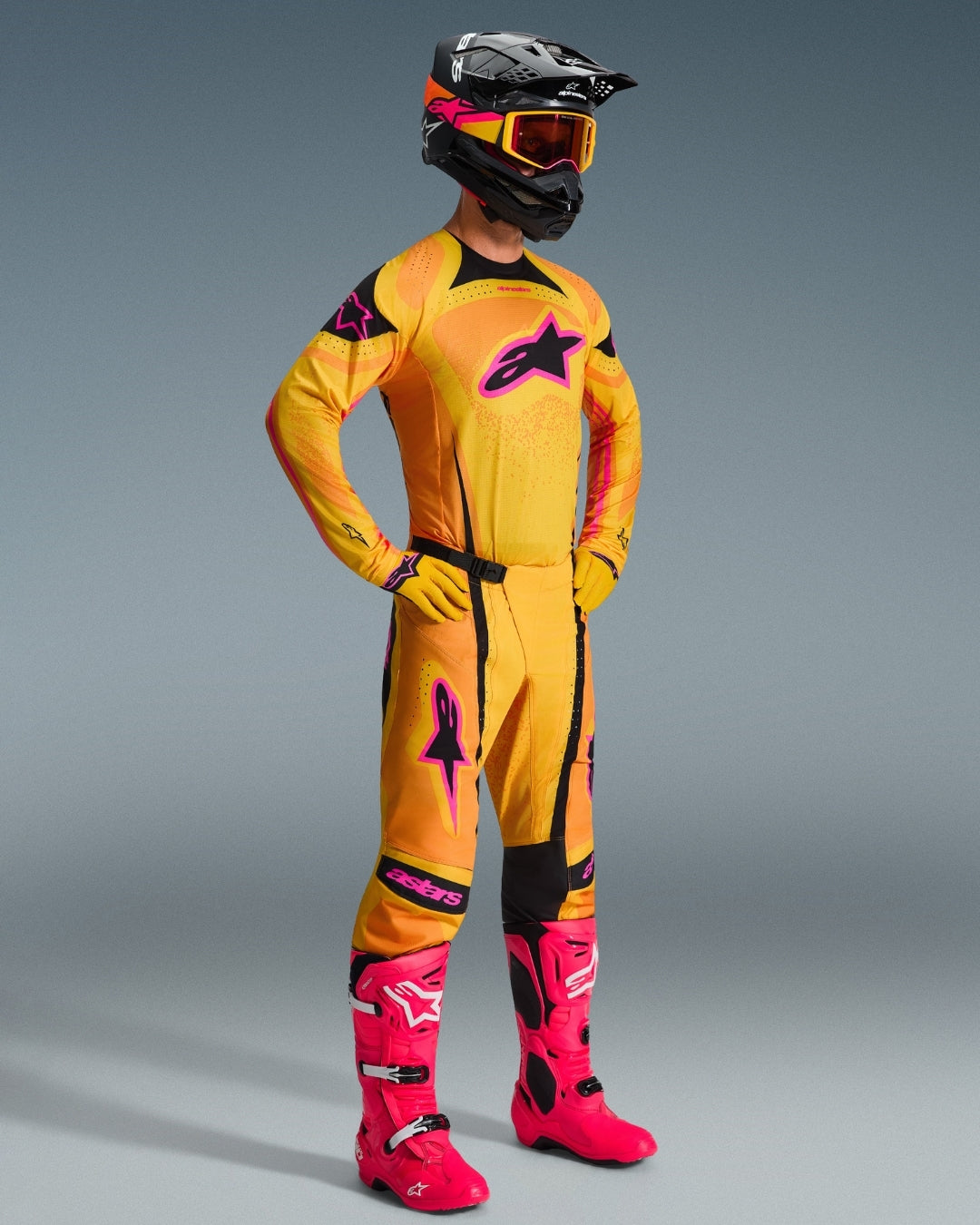 Pantalon Alpinestars Techstar Nomur - Orange/Jaune/Rose