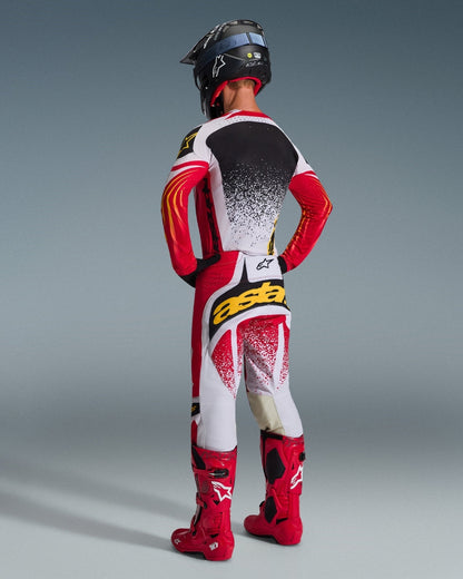 Pantalon Alpinestars Techstar Nomur - Gris clair/Rouge/Noir