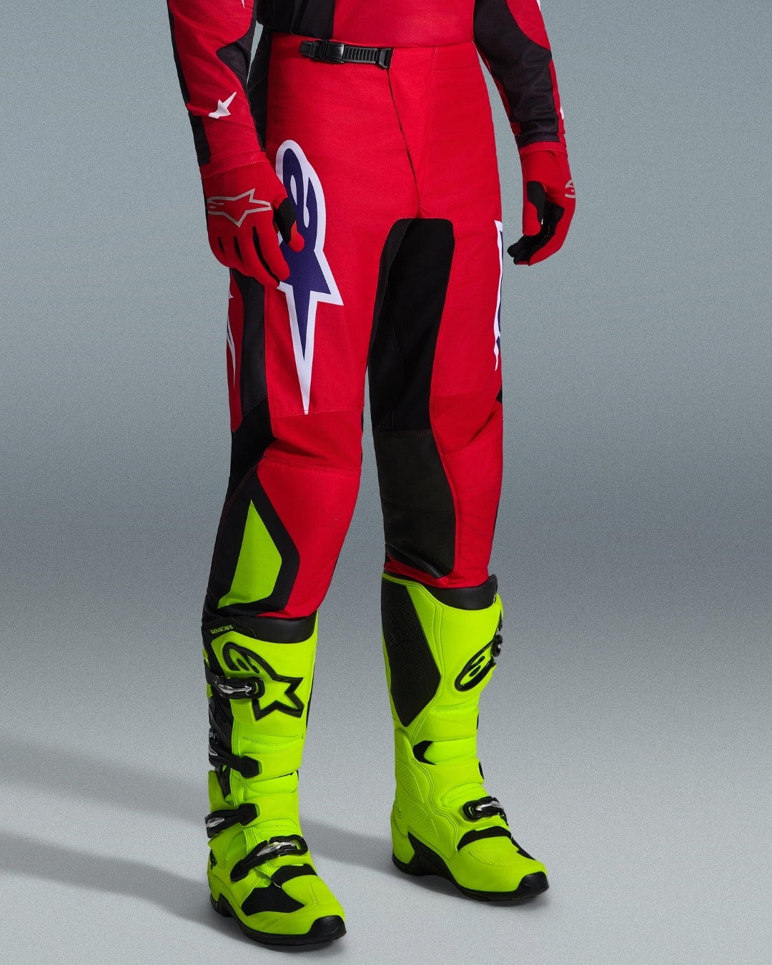 Pantalon Alpinestars Fluid Grid - Rouge/Noir/Violet