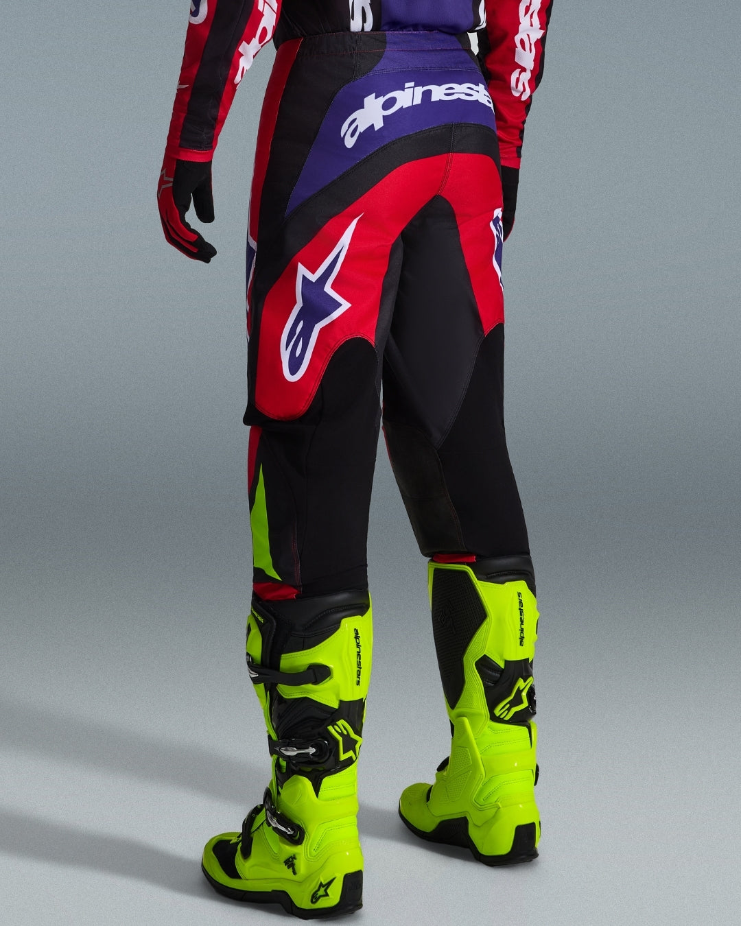 Pantalon Alpinestars Fluid Grid - Rouge/Noir/Violet