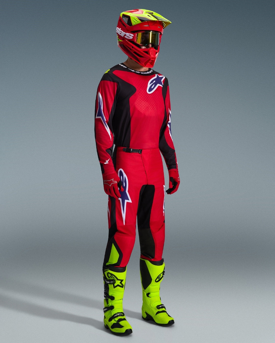 Pantalon Alpinestars Fluid Grid - Rouge/Noir/Violet