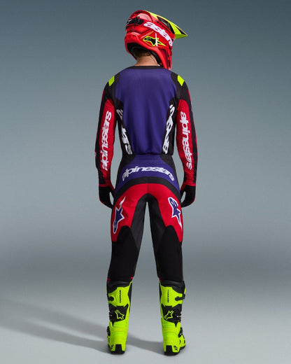 Pantalon Alpinestars Fluid Grid - Rouge/Noir/Violet