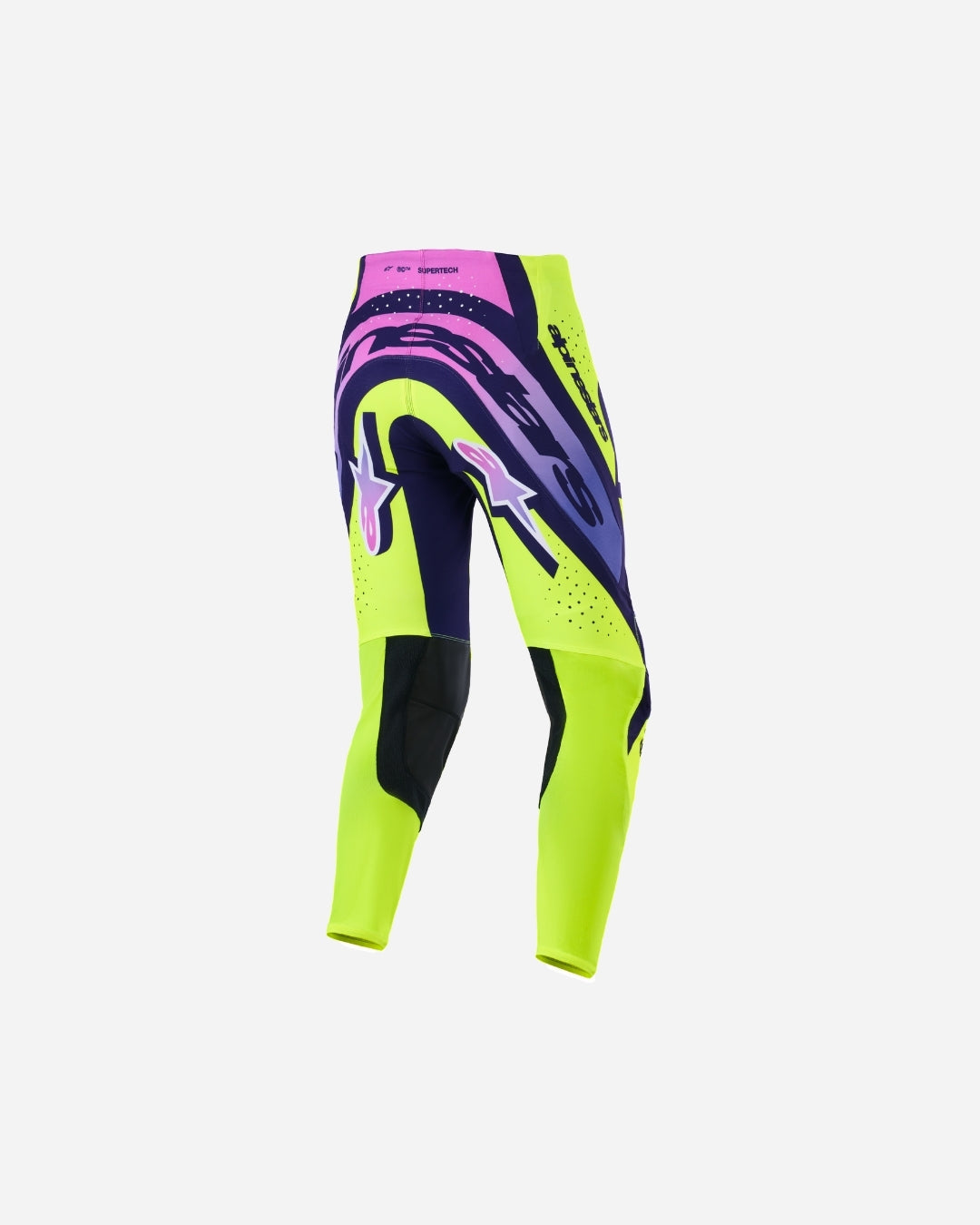 Pantalon Alpinestars Supertech Vista - Jaune soufre/Magenta/Vert foncé