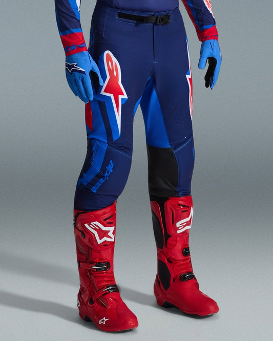 Pantalon Alpinestars Supertech Vista - Marine foncé/Corail vif/Cobalt