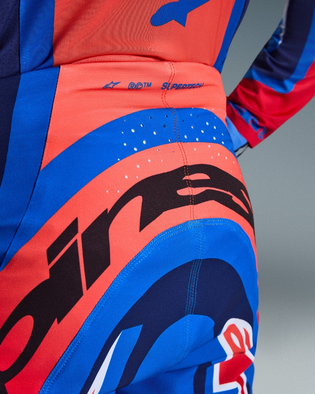 Pantalon Alpinestars Supertech Vista - Marine foncé/Corail vif/Cobalt