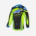 Maglia Alpinestars Racer Nomur per bambini - Blu scuro/Giallo fluorescente/Blu UCLA