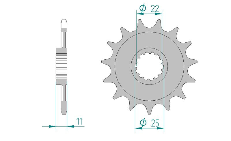 Pignon AFAM 37400 - 16 dents
