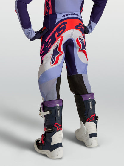 Pantaloni per bambini Alpinestars Supertech Dyna - Viola chiaro/Viola scuro/Rosa fluo