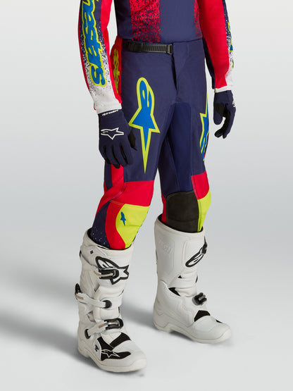 Pantaloni Bambino Alpinestars Fluid Drag - Blu/Blu Navy/Rosso Fuoco/Bianco