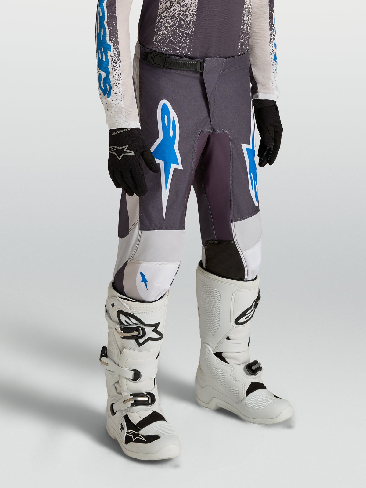 Pantaloni Bambino Alpinestars Fluid Drag - Blu/Blu Navy/Rosso Fuoco/Bianco