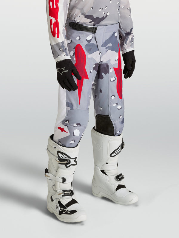 Pantalon enfant Alpinestars Fluid Lone - Camo gris/Blanc/Rouge feu