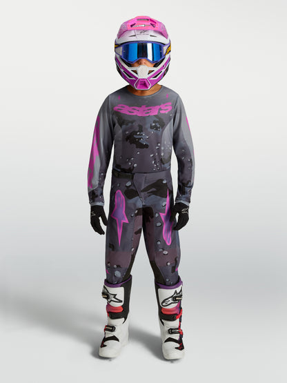 Pantaloni Bambino Alpinestars Fluid Drag - Blu/Blu Navy/Rosso Fuoco/Bianco