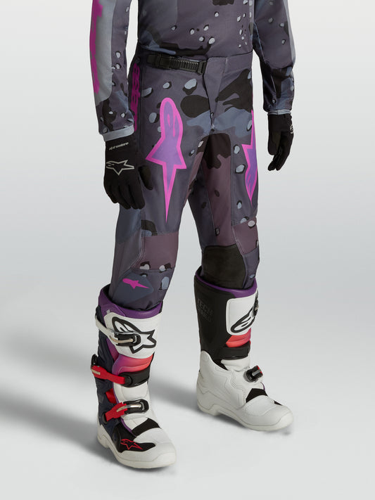 Pantalon enfant Alpinestars Fluid Lone - Camo gris/Violet