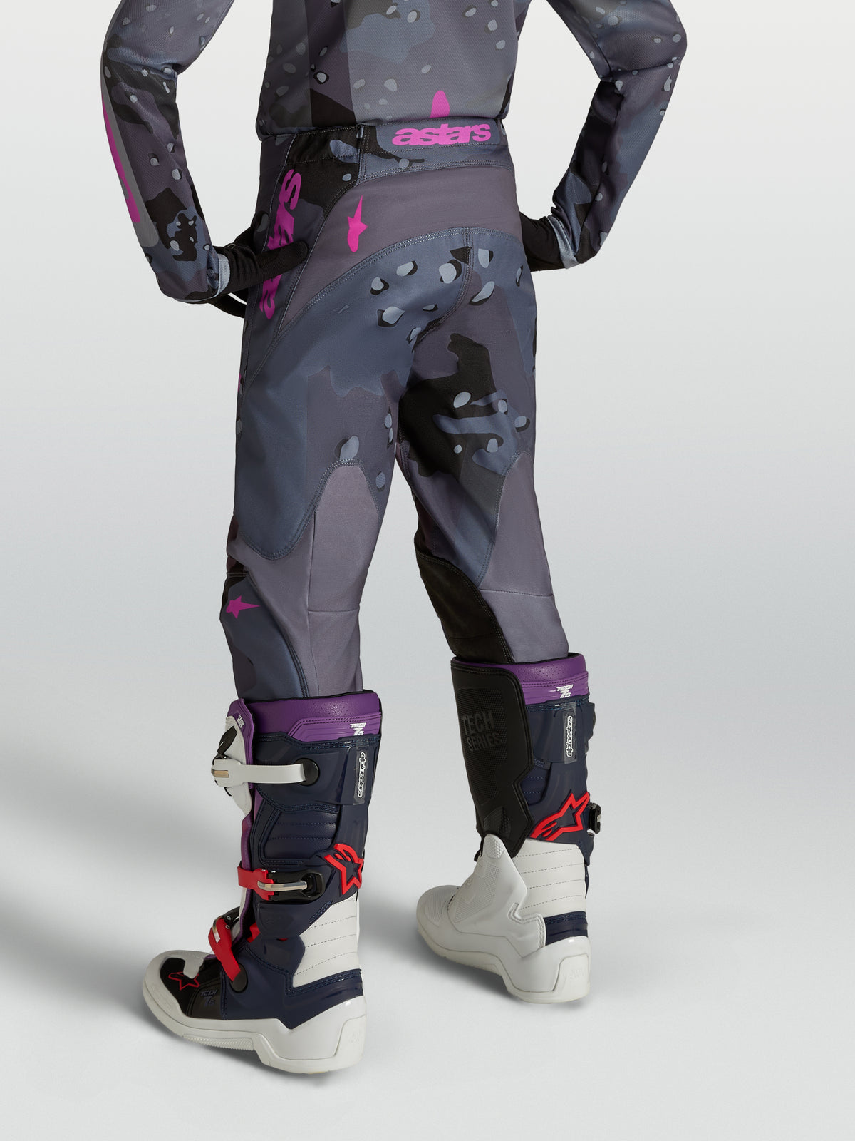 Pantaloni Bambino Alpinestars Fluid Drag - Blu/Blu Navy/Rosso Fuoco/Bianco