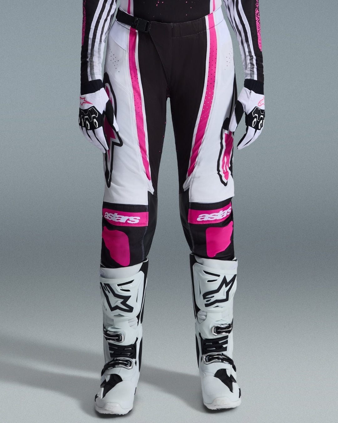 Pantalon femme Alpinestars Techstar Nomur - Noir/Blanc/Fuchsia