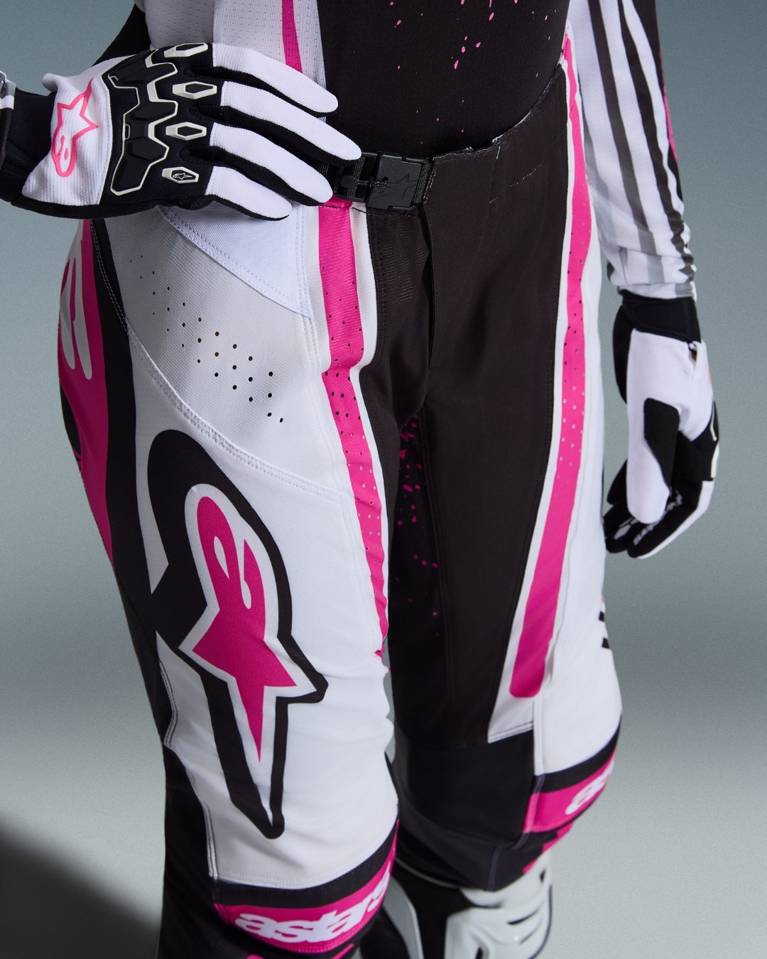 Pantalon femme Alpinestars Techstar Nomur - Noir/Blanc/Fuchsia