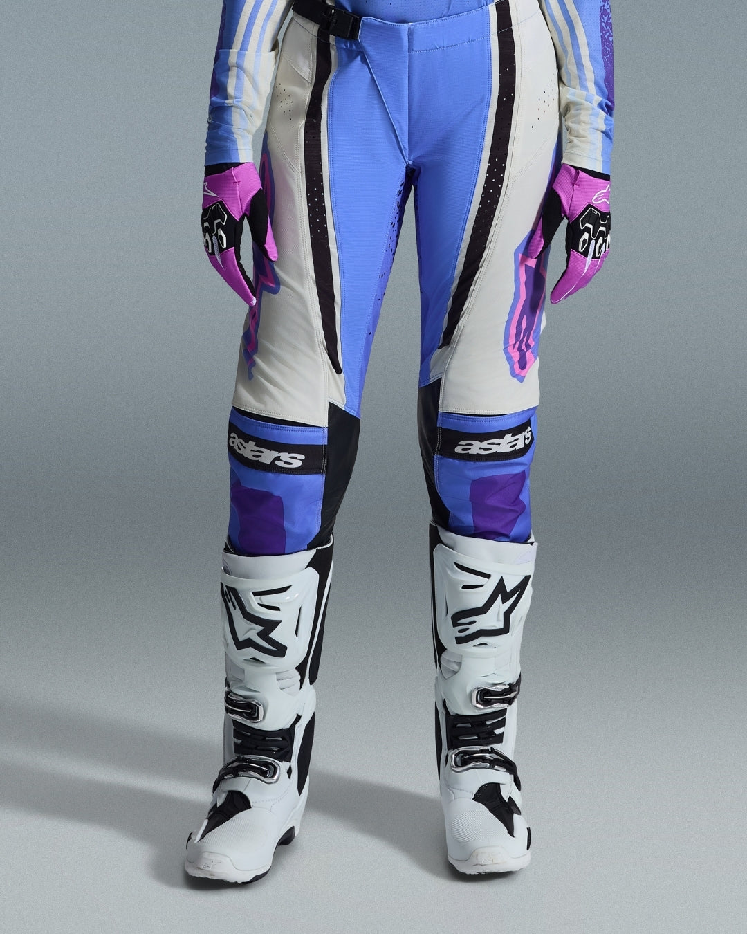 Pantalon femme Alpinestars Techstar Nomur - Bleu clair/Blanc cassé/Noir