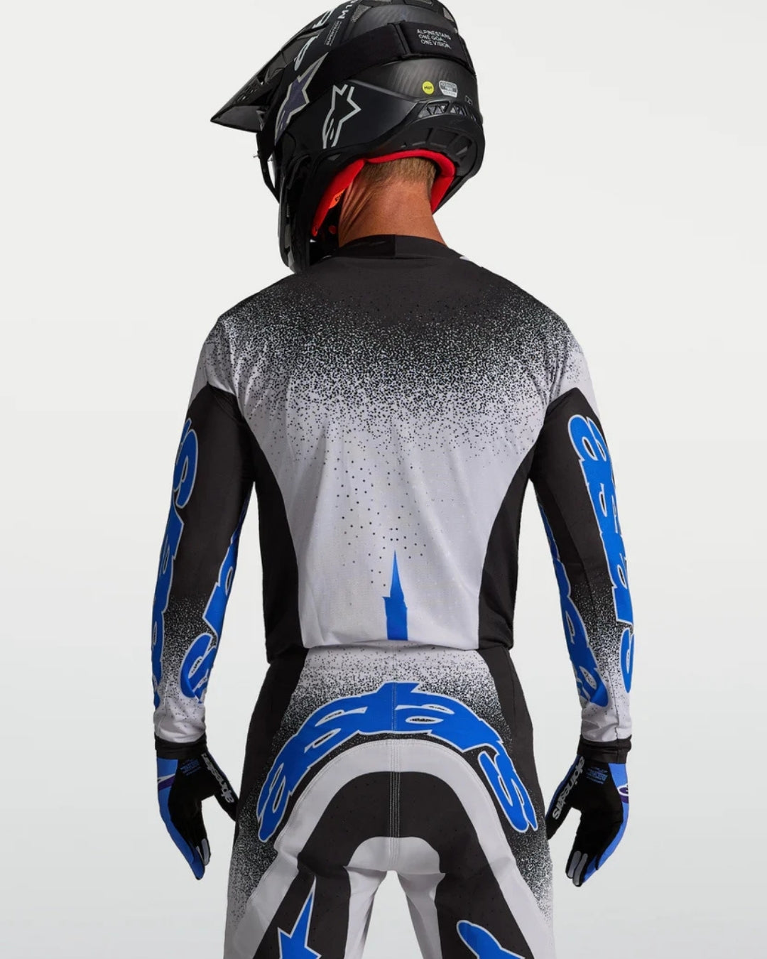 Alpinestars Supertech Hiten AFD Jersey - Schwarz/Helllila/Blithe Blau