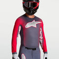 Alpinestars Supertech Hiten AFD Jersey - Graystone/Rot Fluo/Helllila